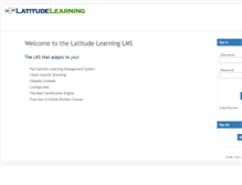 Tablet Screenshot of lms.latitudelearning.com